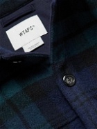 WTAPS - Oversized Checked Wool-Blend Flannel Jacket - Blue