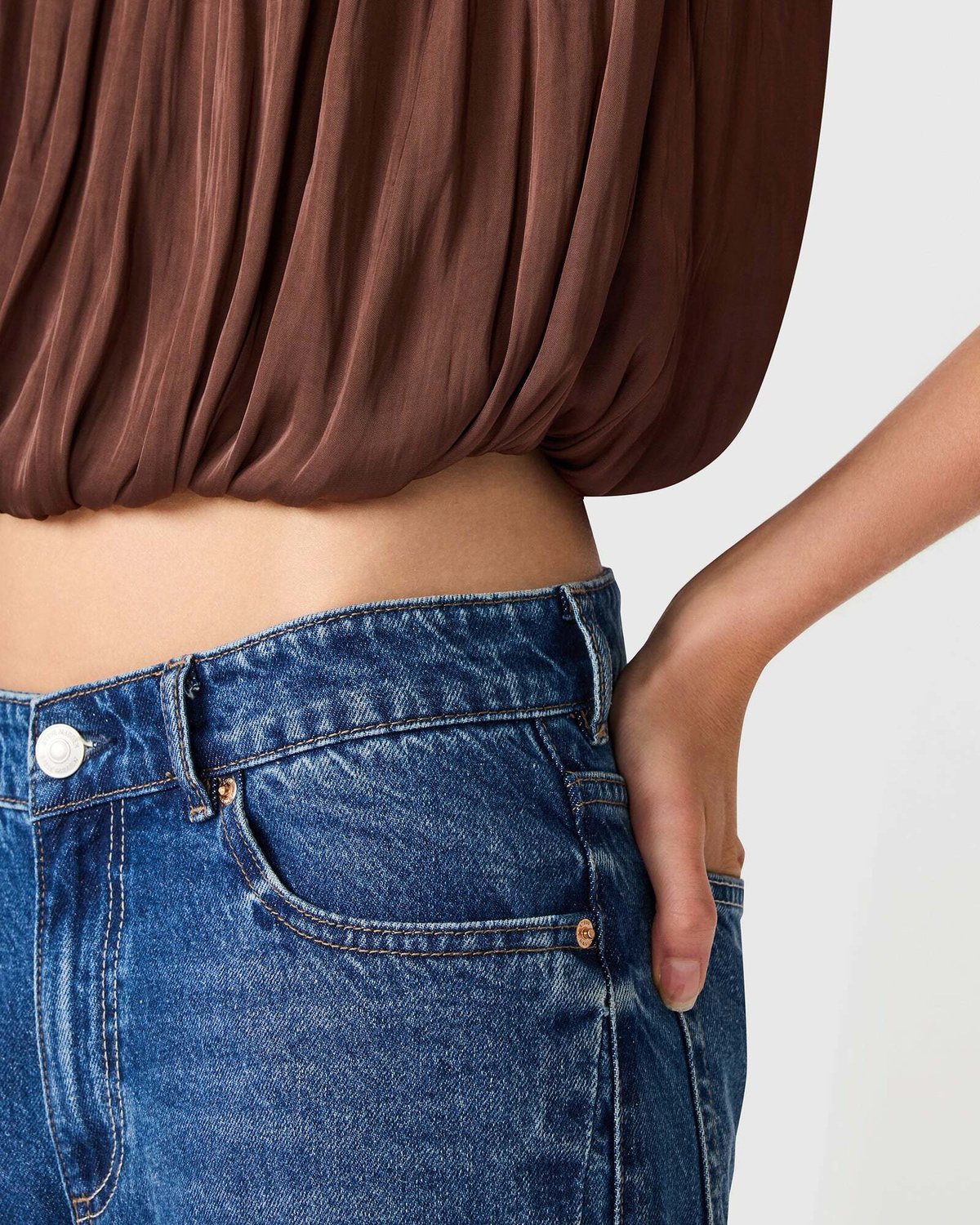 Steve Madden Milana Top in Chocolate