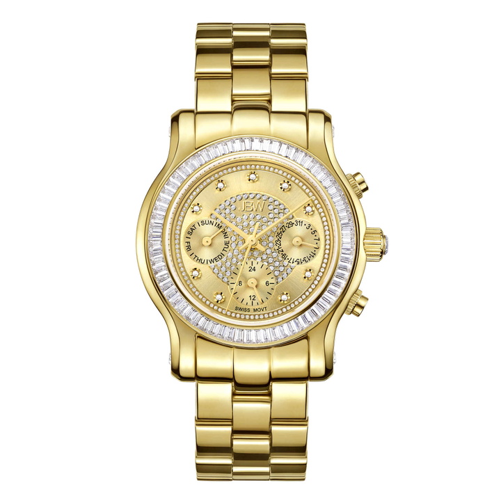 Photo: JBW Laurel Gold-tone Multi-Function Diamond Dial Ladies Watch J6330A