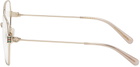 Gucci Gold Oversized Geometric Glasses