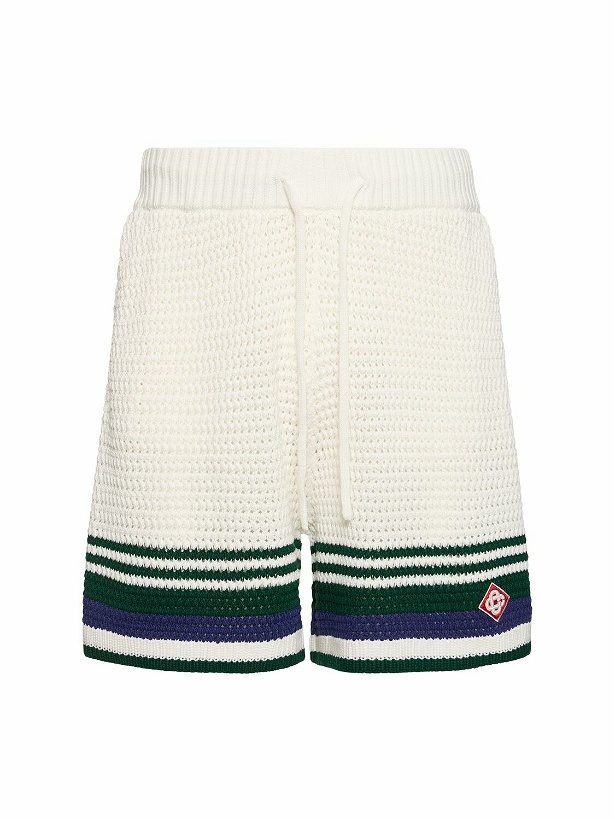 Photo: CASABLANCA - Tennis Cotton Crochet Shorts