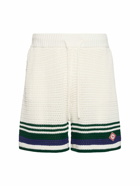 CASABLANCA - Tennis Cotton Crochet Shorts