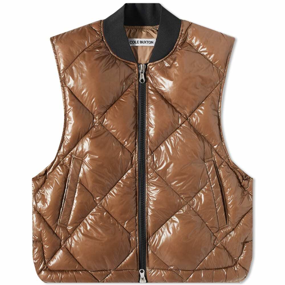 Cole Buxton Men's CB Quilted Gilet in Brown Cole Buxton