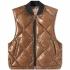 Cole Buxton Men's CB Quilted Gilet in Brown