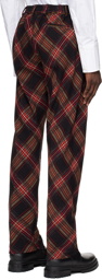 424 Black Check Trousers