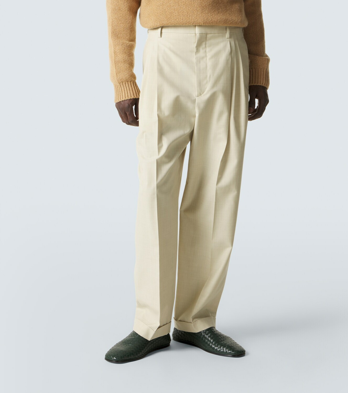 Bottega Veneta Wool and cotton gabardine suit pants