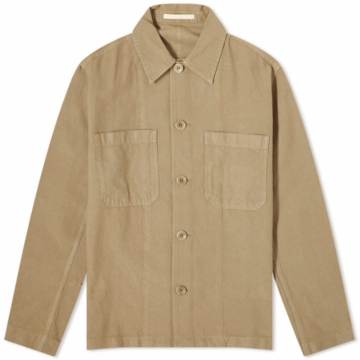 Photo: Norse Projects Men's Tyge Cotton Linen Overshirt in Clay