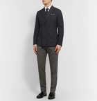 Paul Smith - Kensington Slim-Fit Double-Breasted Wool-Piqué Blazer - Blue