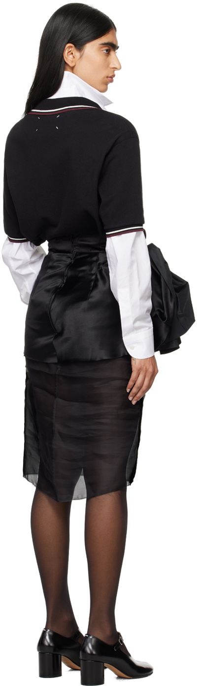 Maison Margiela Black Décortiqué Midi Dress Maison Margiela