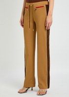Casablanca Chenille Panelled Jersey Track Pants Brown