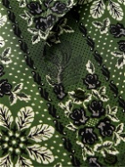 Etro - Camp-Collar Printed Silk-Twill Shirt - Green
