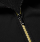 Fendi - Appliquéd Fleece-Back Jersey Zip-Up Sweatshirt - Men - Black