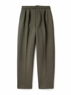Jacquemus - Citta Straight-Leg Pleated Wool-Blend Trousers - Green