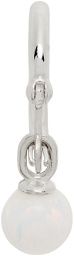 Hatton Labs Silver Opal Single Hoop Earring