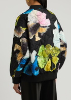 Stine Goya Floral-print Embroidered Satin Bomber Jacket Multicoloured 1