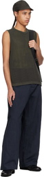 Jan-Jan Van Essche Gray O-Project Mesh Jersey Tank Top