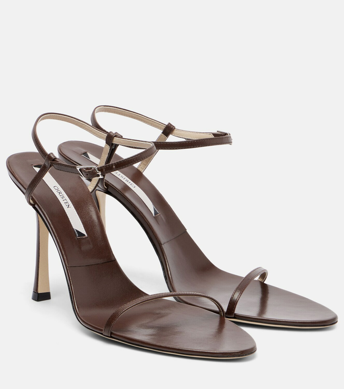 Christen Double Strap 95 leather sandals