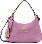Versace Pink Versace Tag Suede Bag