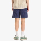 Folk Men's Lunar Shorts in Ink Blue Crinkle Canvas