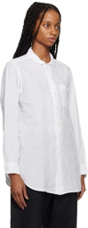 Engineered Garments White Rounded Collar Shirt