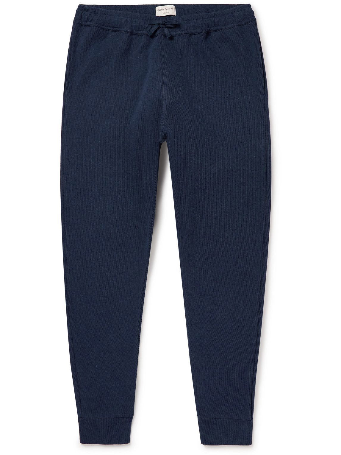 Tapered Ribbed Cotton Sweatpants