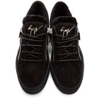 Giuseppe Zanotti Black Velour May London Sneakers