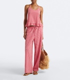 Montce Brooklyn gingham halterneck top