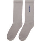 A-Cold-Wall* Grey Stripe Logo Socks