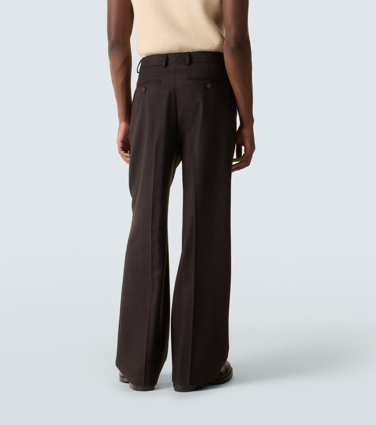 Dries Van Noten Wool flannel wide-leg pants Dries Van Noten