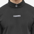 Pleasures Men's Long Sleeve Gathering Turtle Neck T-Shirt in Black