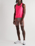 Nike Running - Logo-Print Perforated Recycled AeroSwift Dri-FIT Tank Top - Pink