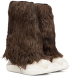 Rick Owens DRKSHDW Brown Faux-Fur Boots