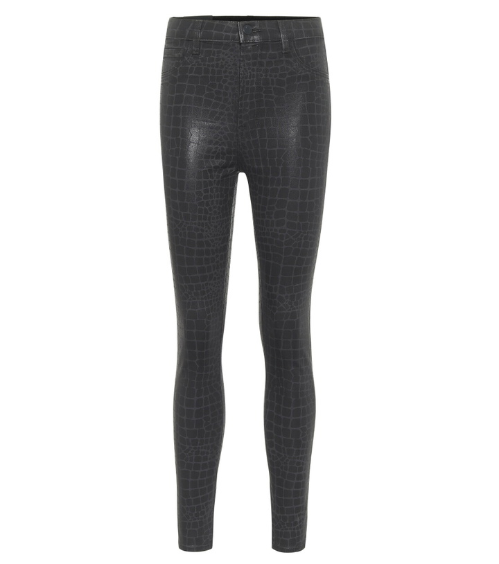 Photo: J Brand - Leenah croc-effect skinny jeans