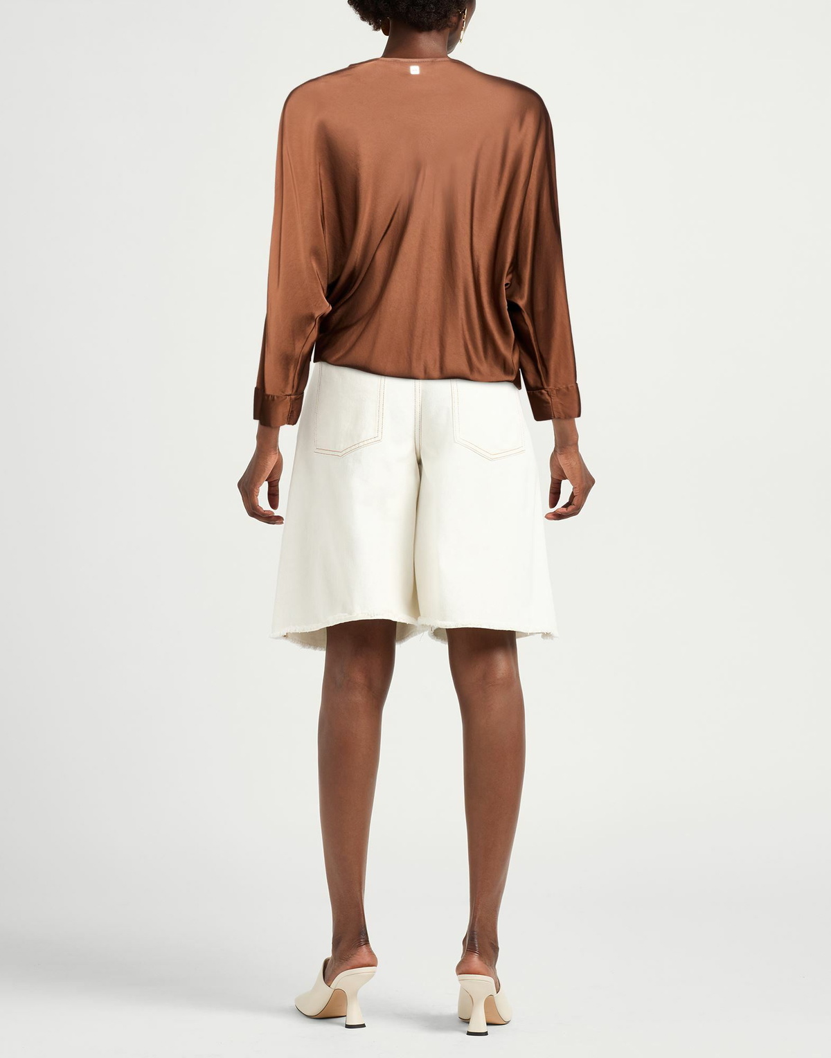 Manila Grace Womens Top in Brown