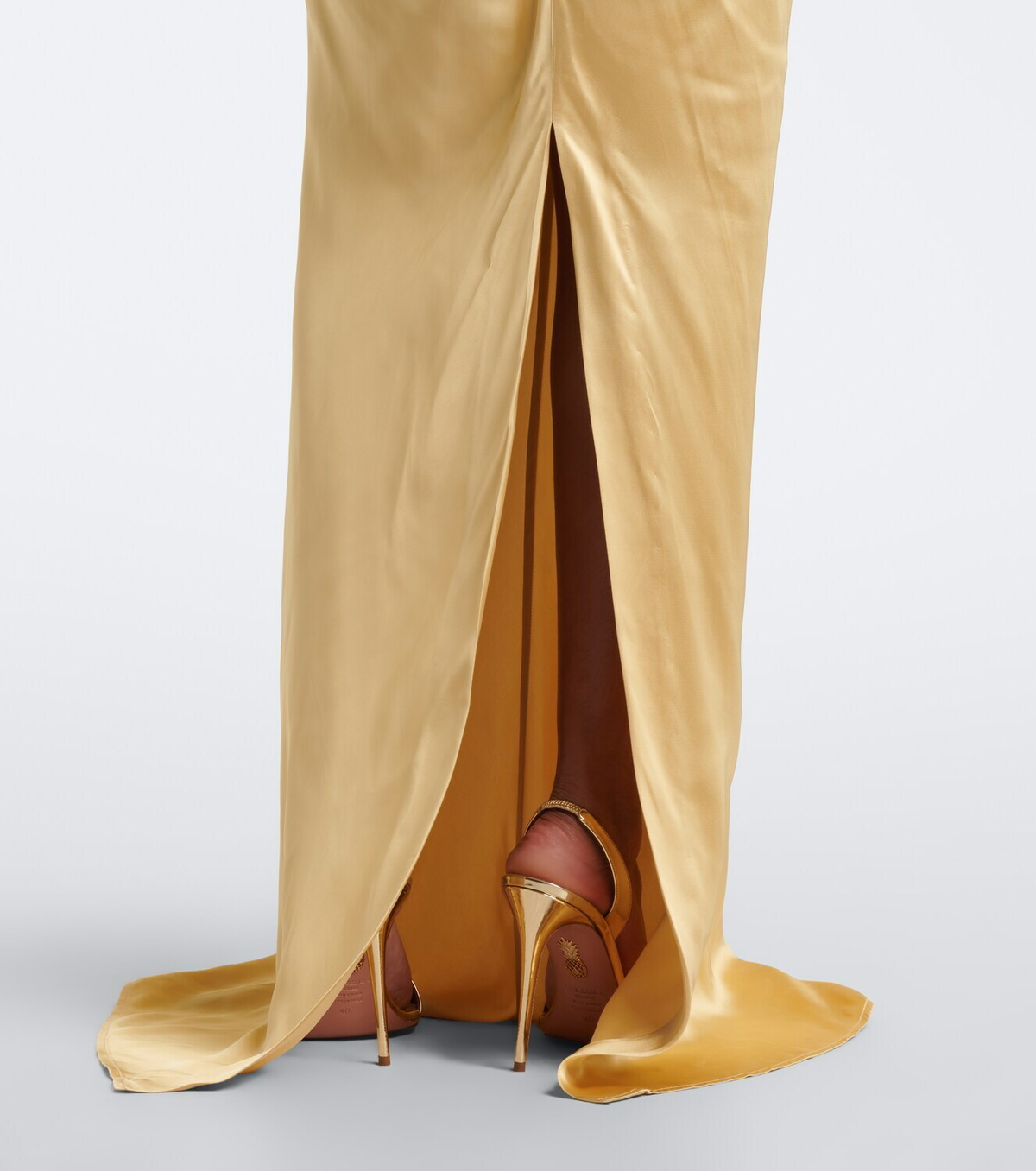 Tove Zenaida gathered satin bustier gown