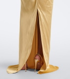 Tove Zenaida gathered satin bustier gown
