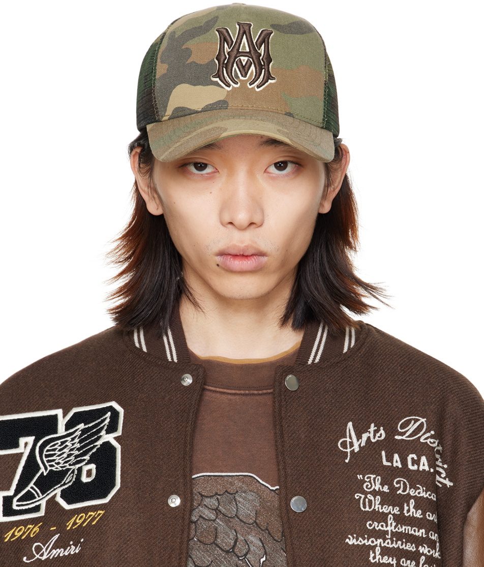 AMIRI アミリ NEON LIGHTS TRUCKER HAT キャップ Shop AMIRI NEON LIGHTS TRUCKER HAT - BLACK at Beverly Center in