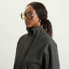 Bottega Veneta Eyewear Bottega Veneta BV1436S Drop Sunglasses in Black/Gold/Yellow 