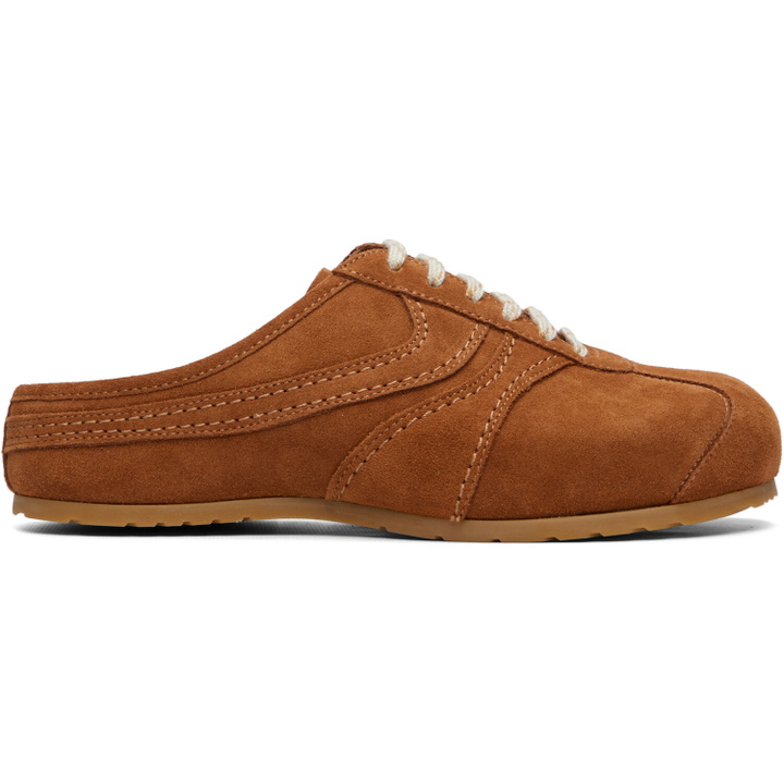 Photo: Dries Van Noten Tan Suede Mule Loafers