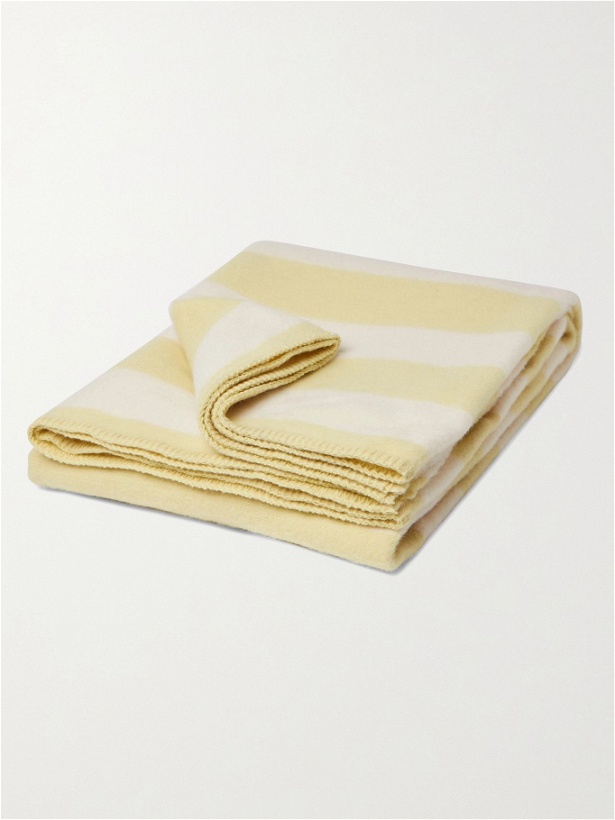 Photo: TEKLA - Striped Brushed Virgin Wool Blanket