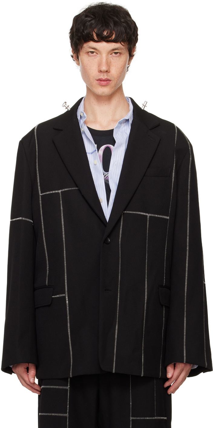 doublet Black Frankenstein Cutting Blazer