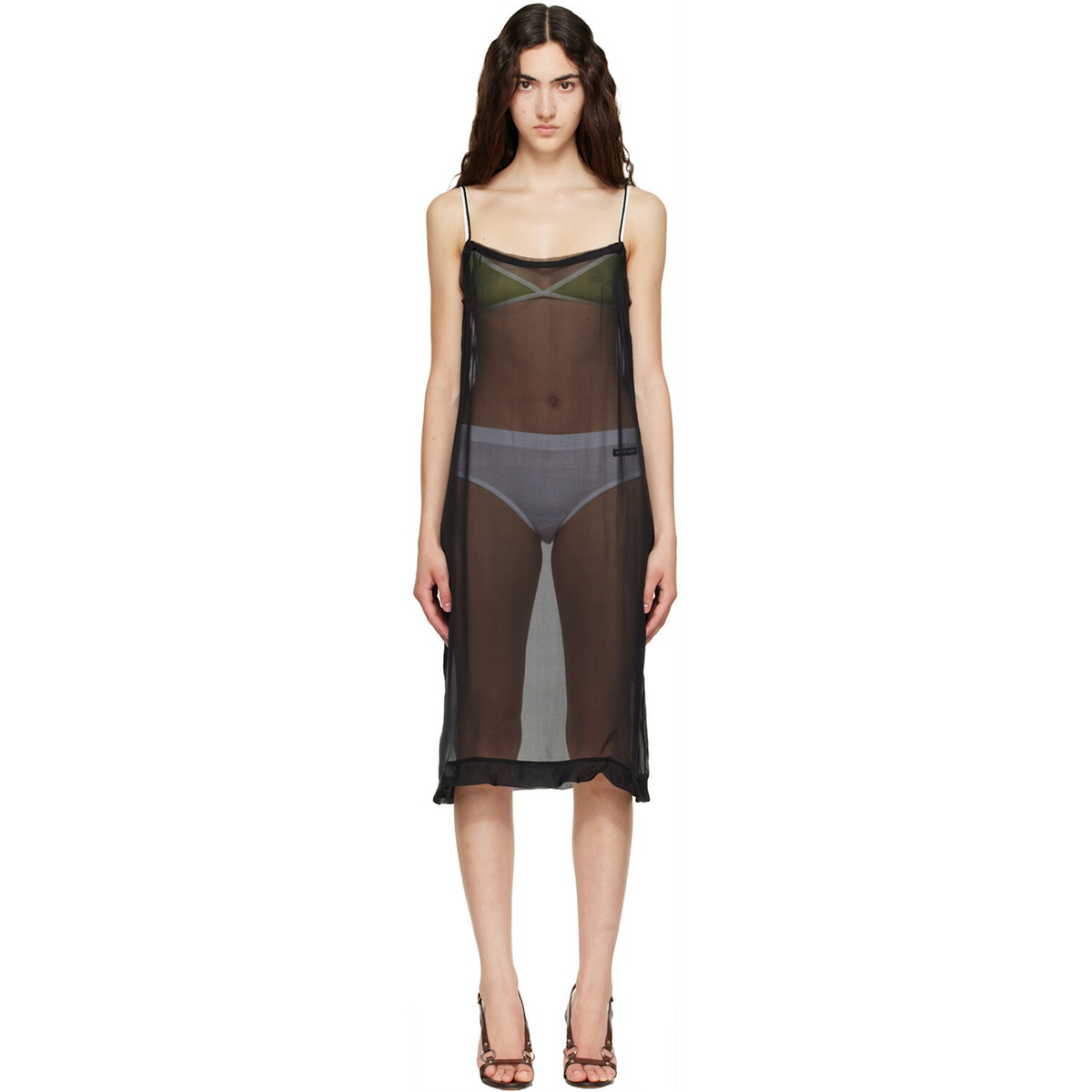 Paloma Wool Black Enos Midi Dress