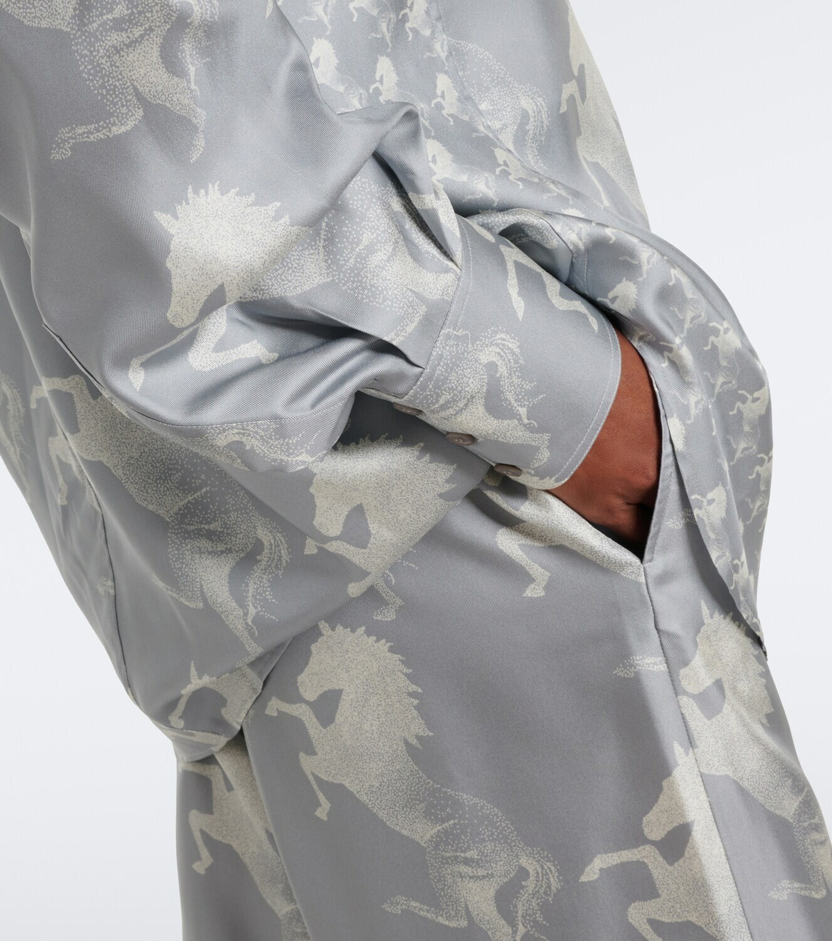 Stella McCartney Printed silk satin shirt