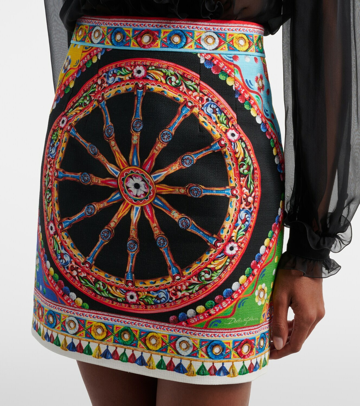 Dolce&Gabbana Printed cotton miniskirt