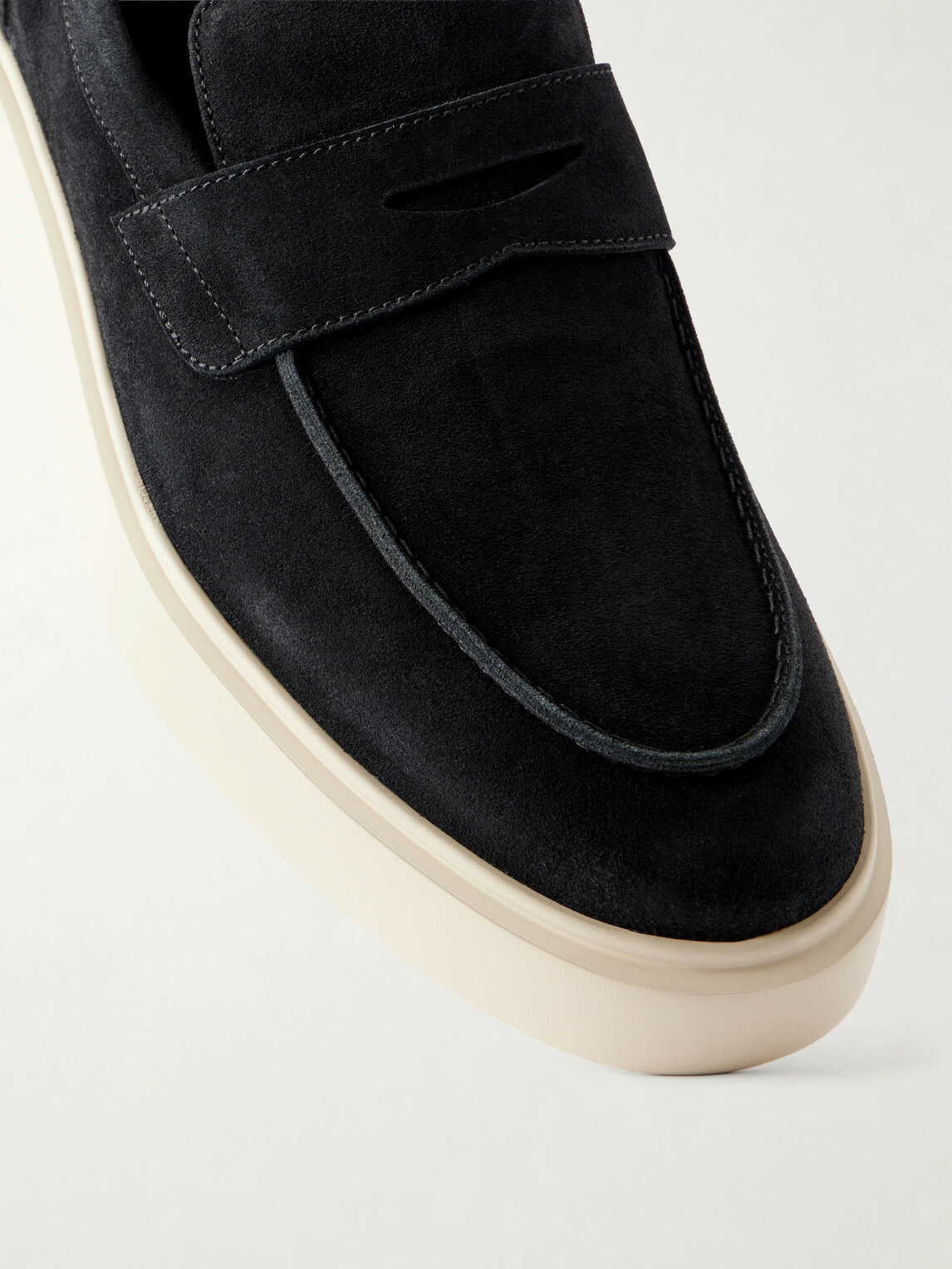 Officine Creative - Frame 001 Suede Penny Loafers - Black