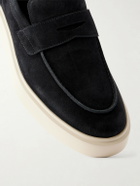 Officine Creative - Frame 001 Suede Penny Loafers - Black