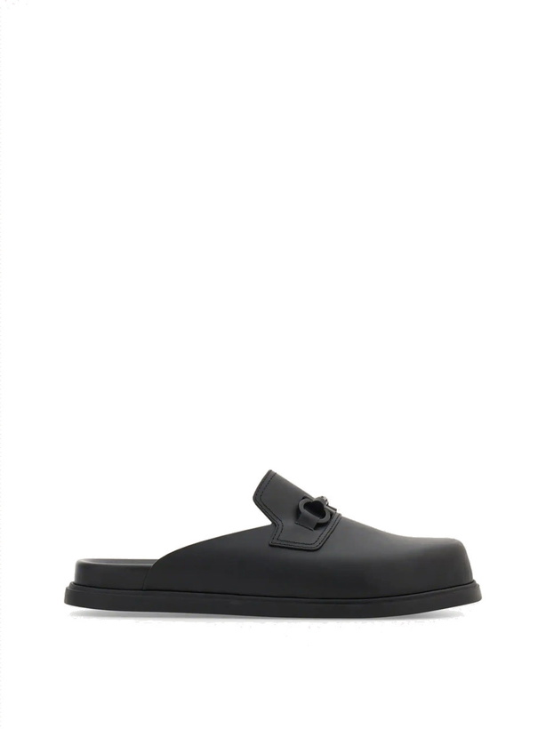 Photo: Ferragamo Mens Gancini ornament mule in Black