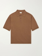 SAINT LAURENT - Wool Polo Shirt - Brown