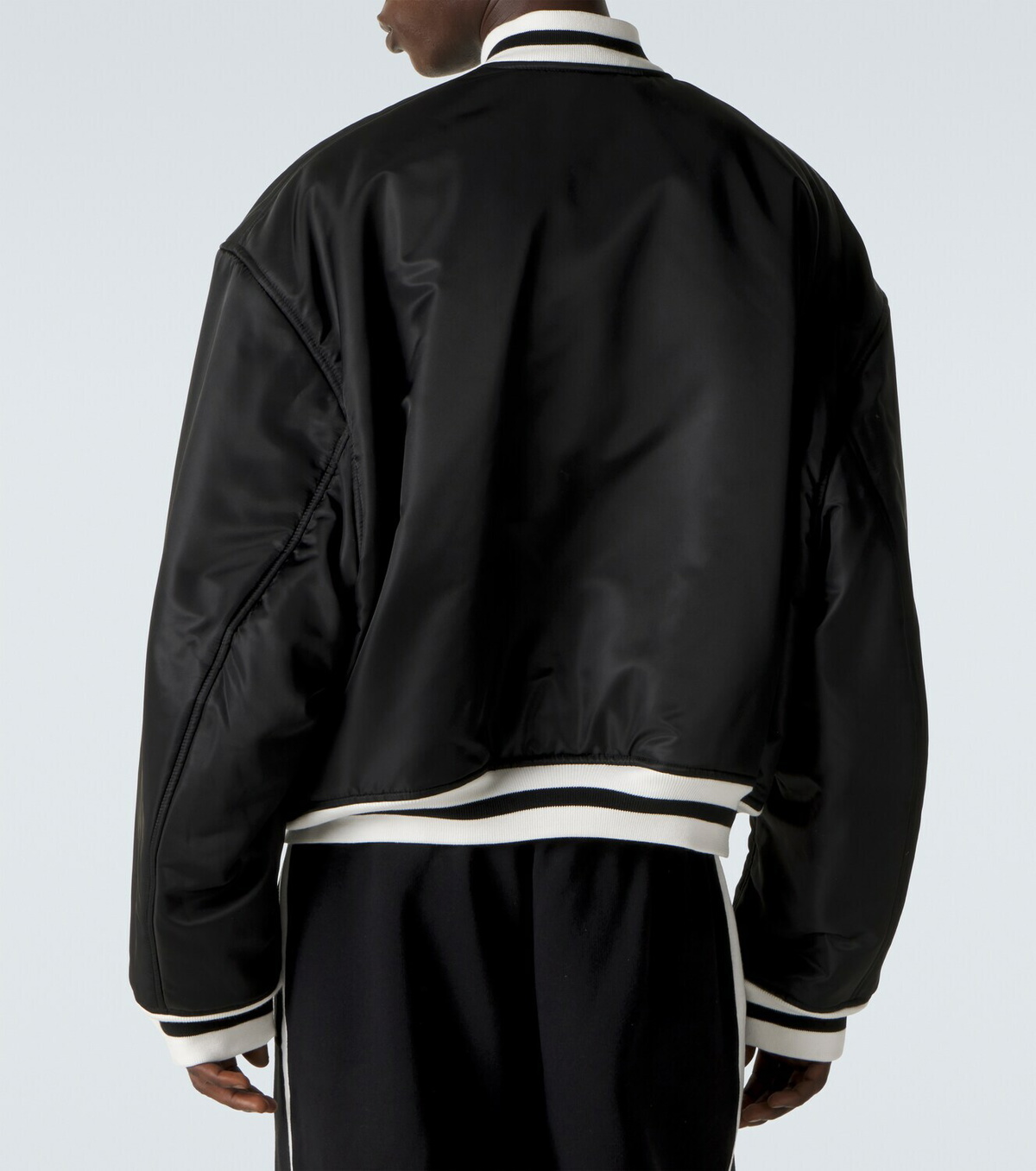 Balenciaga x NBA logo satin bomber jacket