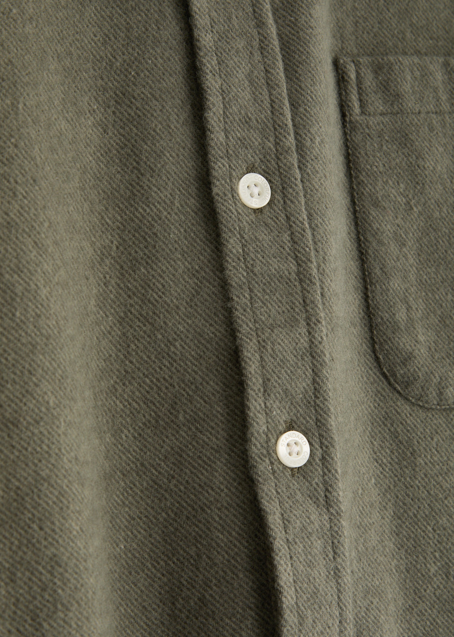 Colorful Standard Flannel Shirt Olive